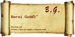 Bersi Godó névjegykártya